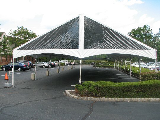 tent with clear gable ends