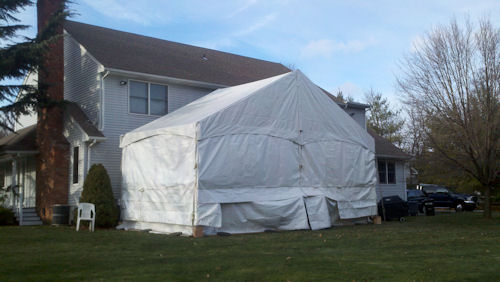 30 x 15 Tent Fully Sided on 13 ft legs