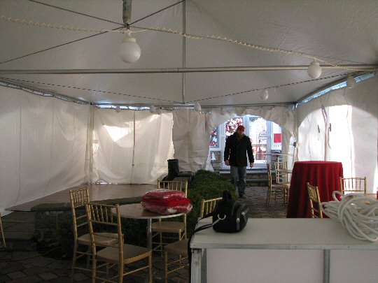 inside 20 x 30 tent