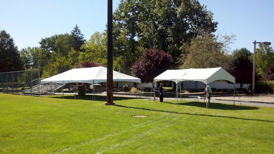Tent in Fairfield Park