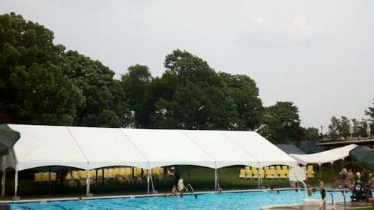 A Party Center tent after install