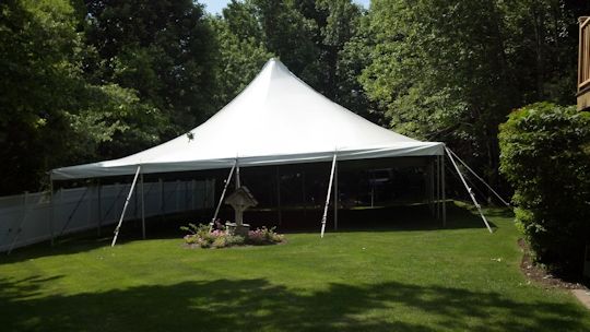 40 x 60 tent after installation