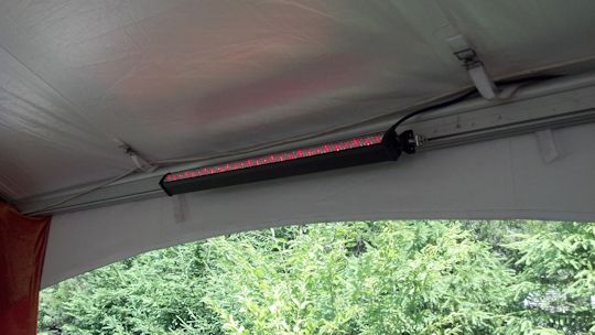 H20 lights on center of tent