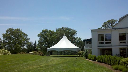 tent is up and looking great crisp white