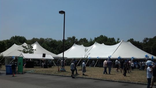 white pole tents for company picnic