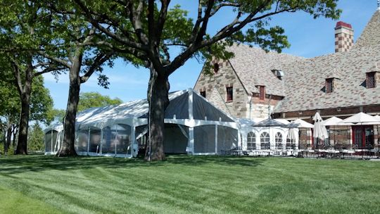 30 x 40 gable frame tent installed at Country Club