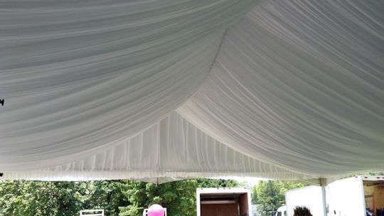 birthday party with tent liner