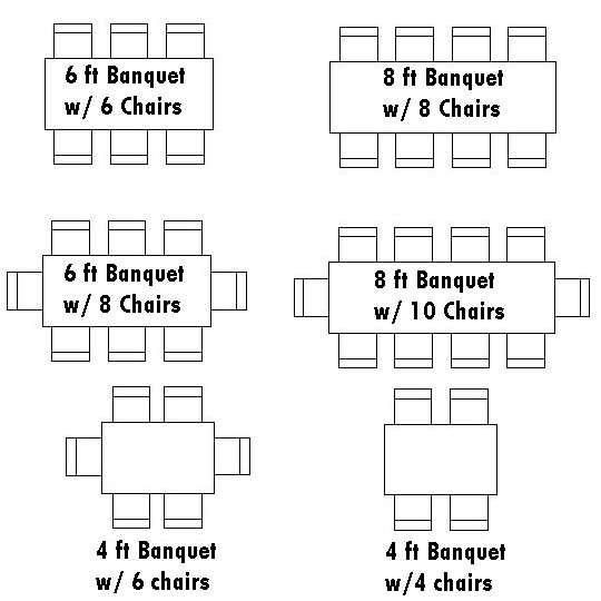 Rectangle Table Seating Chart Template